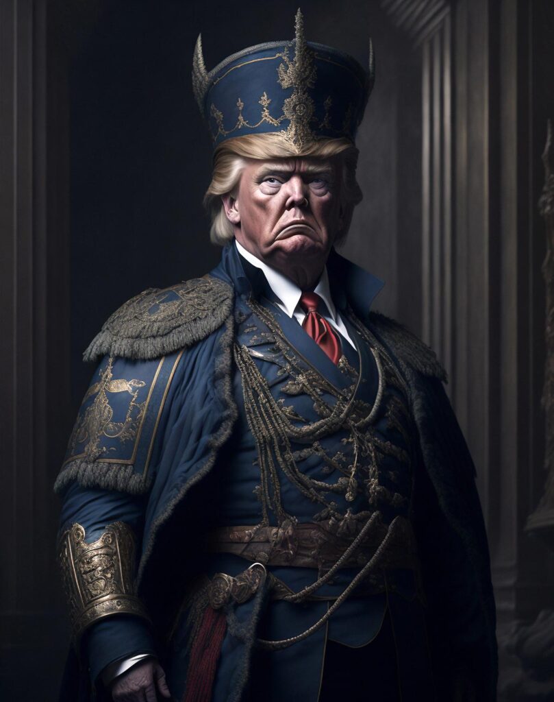 KI generiertes Portrait von Donald Trump in einer Uniform.
(c) Pixabay.com